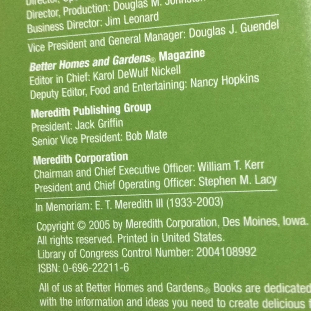 Bridal Edition New Cook Book HB Better Homes And Gardens